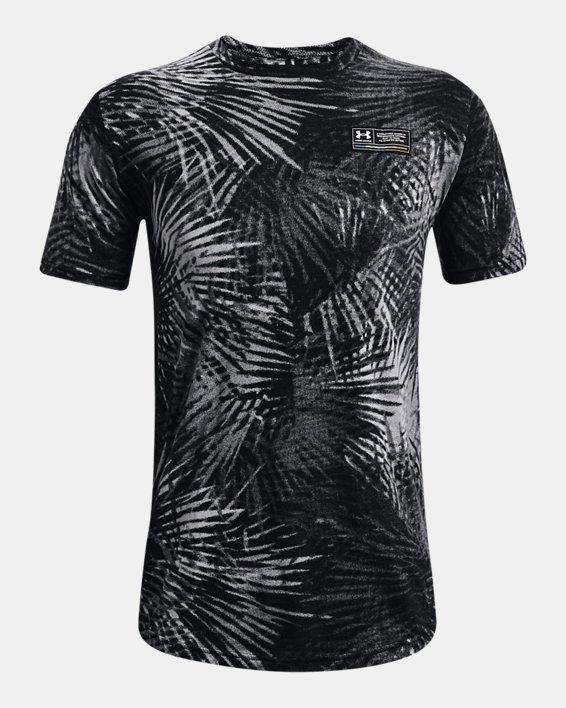 Camiseta de manga corta UA Sport Palm Printed para hombre, Black, pdpMainDesktop image number 4